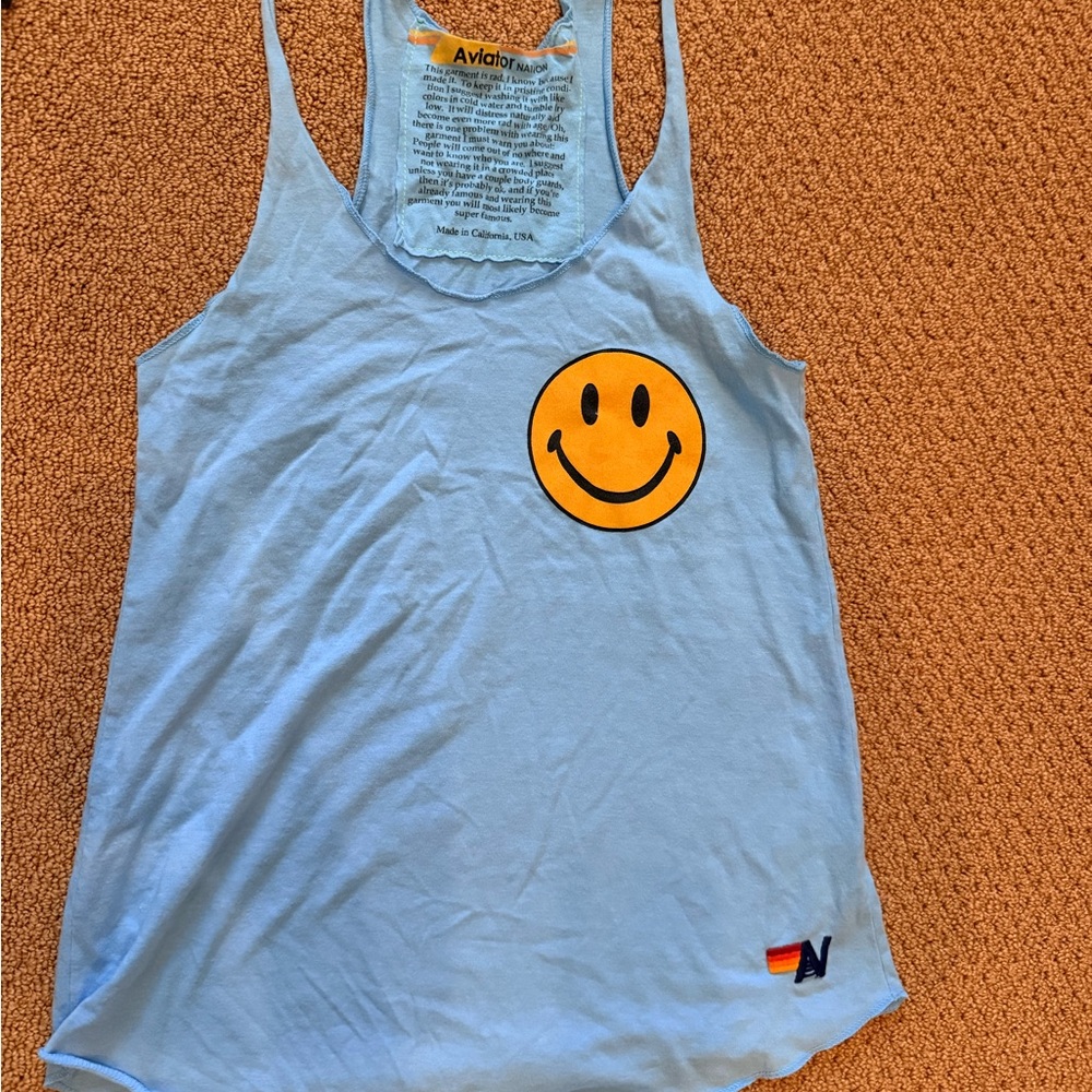 Aviator Nation Light Blue Tank Top - Picture 2 of 5